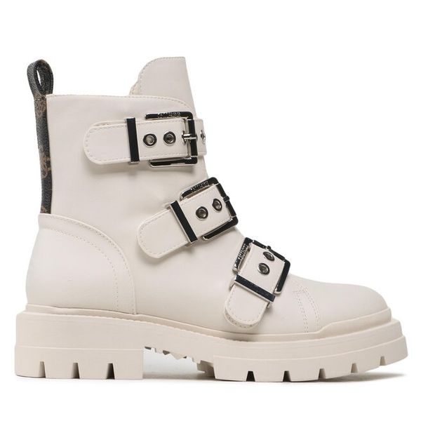 Botki Guess. Botki Guess, z aplikacjami, bez obcasa, na płaskiej podeszwie, bez zapięcia. Za 479,99 zł.