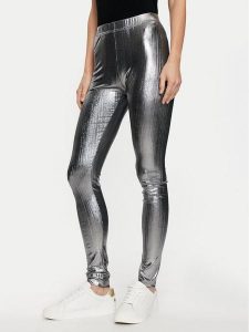 Karen by Simonsen Legginsy Regitze 10105220 Srebrny Slim Fit. Szare legginsy Karen by Simonsen, bez wzorów, z syntetyku. Za 209,99 zł.