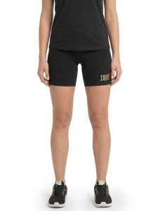 Damskie krótkie legginsy Active Gold. Czarne legginsy LEONE 1947 APPAREL, bez wzorów, krótkie. Za 176,82 zł.