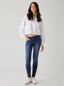 LTB Dżinsy - Skinny fit - w kolorze granatowym rozmiar: W33/L34. Niebieskie jeansy LTB, z aplikacjami. Za 118,56 zł.