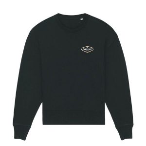 Bluza z kołnierzem typu Crewneck z lat 90. | Kolor Czarny | Rozmiar S | Carver. Czarne bluzy CARVER, s, bez wzorów, bez kaptura. Za 273,00 zł.