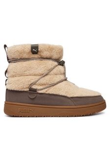 Puma Śniegowce Snowbae Suede Wns 402175 Beżowy. Brązowe buty zimowe Puma, ze skóry, bez obcasa, bez zapięcia. Za 349,99 zł.