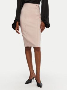 Rinascimento Spódnica ołówkowa CFC0122972003 Różowy Regular Fit. Czerwone spódnice Rinascimento, l, bez wzorów, z syntetyku. Za 259,99 zł.