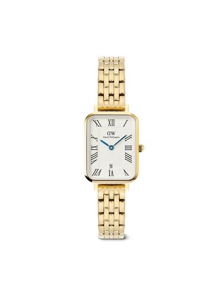 Daniel Wellington Zegarek Quadro DW00100861 Złoty. Żółte, analogowe zegarki Daniel Wellington. Za 979,99 zł.