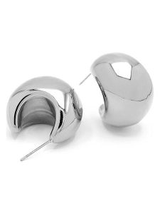 MOODE Kolczyki-półkreole "Esmee" rozmiar: onesize. Szare kolczyki MOODE, ze stali. Za 43,99 zł.