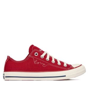 Trampki Converse. Czerwone trampki Converse, bez wzorów, bez zapięcia. Za 349,99 zł.