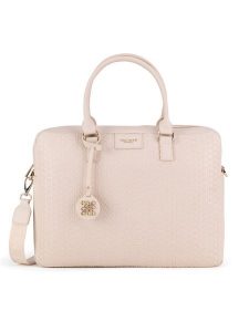 Nine West Torba na laptopa LDA7742 Beżowy. Brązowe torebki klasyczne Nine West, bez wzorów, z tworzywa sztucznego, bez dodatków. Za 269,99 zł.