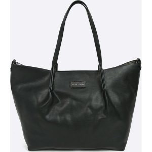 Pierre Cardin - Torebka. Czarne torebki klasyczne marki Pierre Cardin, w paski, z materiału. W wyprzedaży za 319,90 zł.