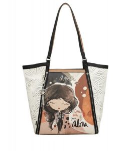 Pomarańczowa Torebka Anekke Elegancka Shopperka Damska Seria Alma. Brązowe shopper bag Anekke, bez wzorów, na ramię, bez dodatków. Za 449,00 zł.