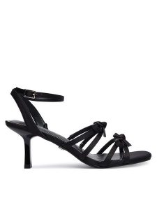 Buffalo Sandały Kaida Bow 1291676 Czarny. Czarne sandały Buffalo, bez wzorów, ze skóry, bez obcasa, na szpilce, bez zapięcia. Za 349,99 zł.