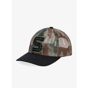 Czapka z daszkiem Stance Standard Adjustable Mesh Cap - camo. Brązowe czapki Stance, bez wzorów, z meshu, sportowe. Za 101,99 zł.