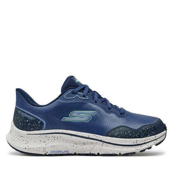 Buty na siłownię Skechers. Niebieskie buty sportowe Skechers, bez wzorów, bez zapięcia, na fitness i siłownię. Za 309,99 zł.