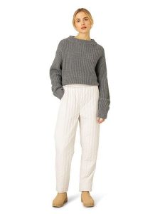 Ilse Jacobsen Spodnie funkcyjne w kolorze kremowym rozmiar: 34. Brązowe spodnie dresowe Ilse Jacobsen, bez wzorów. Za 165,99 zł.