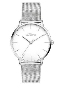 S.Oliver Zegarek kwarcowy w kolorze srebrno-białym rozmiar: onesize. Szare, analogowe zegarki s.Oliver. Za 173,99 zł.