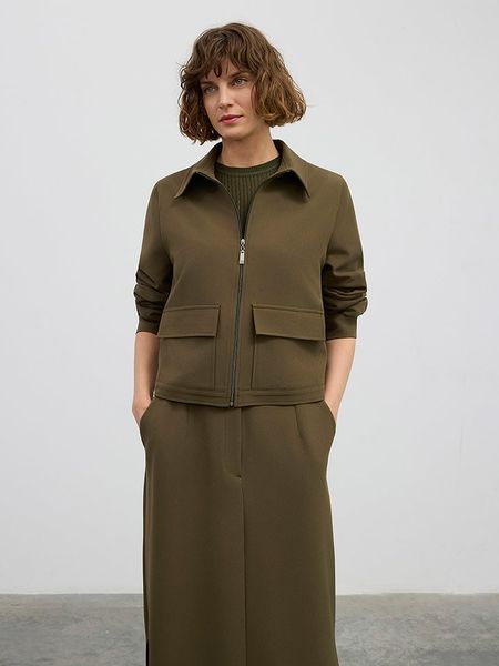 BGN Kurtka przejściowa w kolorze khaki rozmiar: 40. Brązowe kurtki BGN, bez wzorów, bez kaptura. Za 156,95 zł.