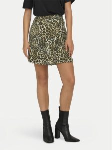 JDY Spódnica mini Ray 15343449 Beżowy Regular Fit. Brązowe spódnice JDY, xs, bez wzorów, z bawełny, mini. Za 119,99 zł.