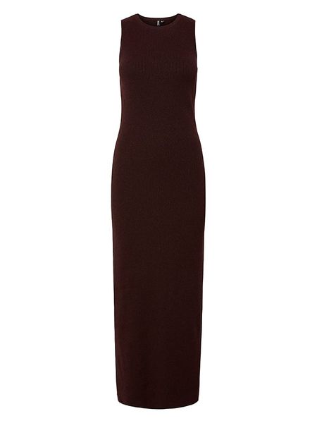 Pieces Sukienka dzianinowa w kolorze czerwonym rozmiar: XS. Czerwone sukienki Pieces, xs, bez wzorów, z dzianiny, bez kołnierzyka, bez ramiączek, maxi. Za 96,83 zł.