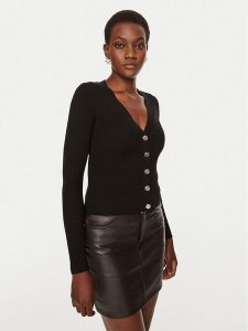 Pinko Kardigan Tilacino 104247 A18M Czarny Regular Fit. Czarne kardigany Pinko, z wełny. Za 579,00 zł.