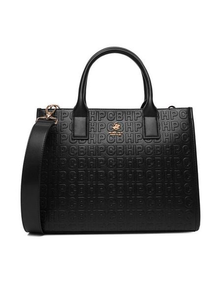 Beverly Hills Polo Club Torebka EO-BHPC-S-002-09 Czarny. Czarne kuferki Beverly Hills Polo Club, bez wzorów, z materiału, bez dodatków. Za 349,99 zł.