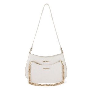 Torebka Nine West. Białe torebki klasyczne Nine West, bez wzorów, bez dodatków. Za 249,99 zł.