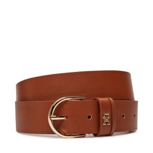 Pasek Damski Tommy Hilfiger. Brązowe paski TOMMY HILFIGER, bez wzorów. Za 159,99 zł.