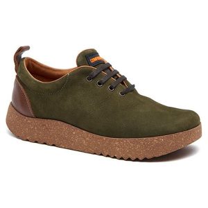 Comfortfusse Skórzane sneakersy w kolorze khaki rozmiar: 40. Brązowe trampki Comfortfüße, bez wzorów, z nubiku, bez zapięcia. Za 281,10 zł.