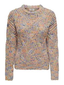 ONLY Sweter ze wzorem rozmiar: XS. Swetry oversize ONLY, xs, bez wzorów, ze splotem, bez ramiączek. Za 79,03 zł.