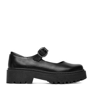 Półbuty Lasocki. Czarne półbuty Lasocki, bez wzorów, bez obcasa, na płaskiej podeszwie, bez zapięcia. Za 199,99 zł.