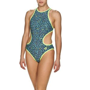 Strój kąpielowy damski jednoczęściowy sportowy na basen Arena Leopard. Zielone stroje jednoczęściowe Arena, bez wzorów. Za 171,98 zł.