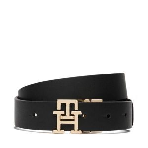 Pasek Damski Tommy Hilfiger. Czarne paski TOMMY HILFIGER, bez wzorów. Za 309,99 zł.