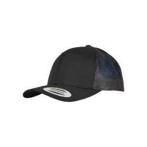 Czapka Flexfit recycled poly twill with mesh. Czarne czapki FLEXFIT, bez wzorów, z meshu. Za 76,70 zł.