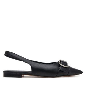 Baleriny Badura. Czarne balerinki Badura, bez wzorów, bez obcasa, bez zapięcia. Za 239,99 zł.