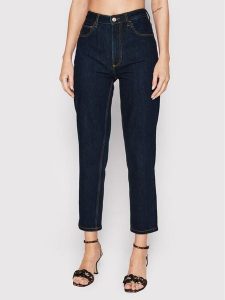Guess Jeansy W2YA21 D4NH4 Granatowy Tapered Leg. Niebieskie jeansy Guess, z aplikacjami, z jeansu. Za 299,99 zł.