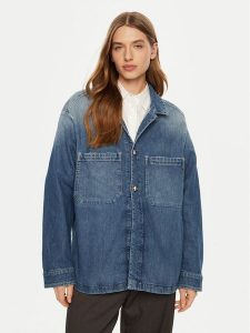 REPLAY Koszula jeansowa W7881 .000.773 761 Niebieski Regular Fit. Niebieskie koszule Replay, l, bez wzorów, z bawełny, bez kołnierzyka, bez ramiączek. Za 499,99 zł.