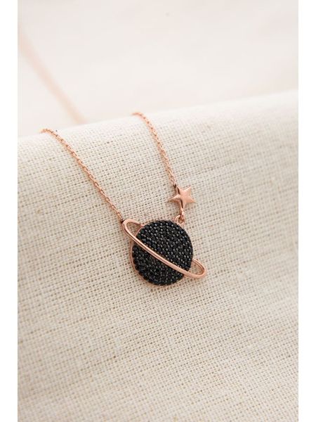 Lodie Silver Srebrny naszyjnik z elementem ozdobnym - dł. 43 cm rozmiar: onesize. Szare naszyjniki Lodie Silver, z cyrkonią, srebrne. Za 91,56 zł.