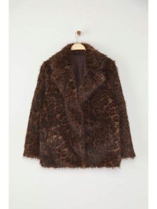 Trendyol Kurtka pluszowa w kolorze brązowym rozmiar: XL. Brązowe kurtki Trendyol, xl, bez wzorów, bez kaptura. Za 227,31 zł.