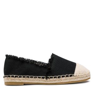 Espadryle DeeZee. Czarne espadryle DeeZee, bez wzorów, bez obcasa. Za 89,99 zł.
