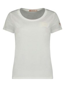 Geographical Norway Koszulka w kolorze białym rozmiar: XXL. Białe bluzki Geographical Norway, xxl, bez wzorów, bez kołnierzyka, bez ramiączek. Za 52,67 zł.