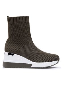 Foreverfolie Sneakersy w kolorze oliwkowo-białym rozmiar: 37. Brązowe trampki Foreverfolie, bez wzorów, za kostkę, bez zapięcia. Za 95,95 zł.