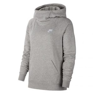 Damska Bluza Z Kapturem Essentials Funnel Neck. Szare bluzy Nike, m, bez wzorów, z kapturem. Za 222,99 zł.