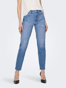 ONLY Dżinsy - Regular fit - w kolorze błękitnym rozmiar: W32/L32. Niebieskie jeansy ONLY, z aplikacjami, ze skóry, z podwyższonym stanem. Za 158,47 zł.
