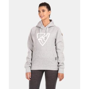 Damska bawełniana bluza Kilpi FJELA-W. Szare bluzy Kilpi, s, bez wzorów, z bawełny, bez kaptura. Za 207,23 zł.