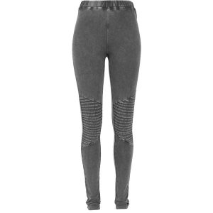 Legginsy damskie w dużych rozmiarach Urban Classic denim. Szare legginsy Urban Classics, bez wzorów, z denimu. Za 183,50 zł.