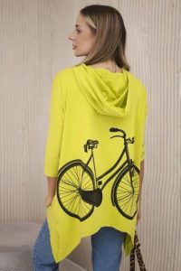 Bluza z nadrukiem roweru kiwi. Bluzy KESI, l, bez wzorów, z bawełny, z kapturem. Za 218,51 zł.