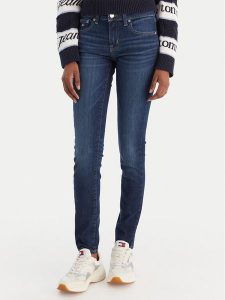 Tommy Jeans Jeansy Sophie DW0DW19274 Niebieski Skinny Fit. Niebieskie jeansy Tommy Jeans, bez wzorów, z bawełny. Za 409,99 zł.