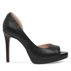 Szpilki Nine West. Czarne szpilki Nine West, bez wzorów, bez obcasa. Za 219,99 zł.