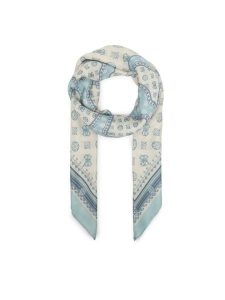 Guess Chusta AW5496 VIS03 Błękitny. Niebieskie apaszki i chusty Guess, z aplikacjami, z wiskozy. Za 249,99 zł.