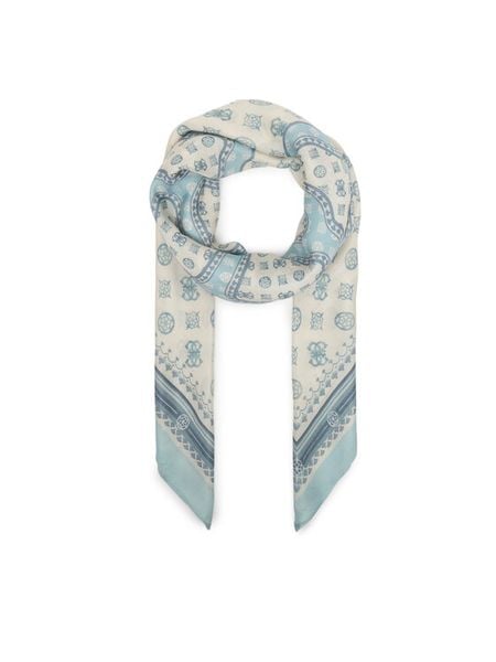 Guess Chusta AW5496 VIS03 Błękitny. Niebieskie apaszki i chusty Guess, z aplikacjami, z wiskozy. Za 249,99 zł.