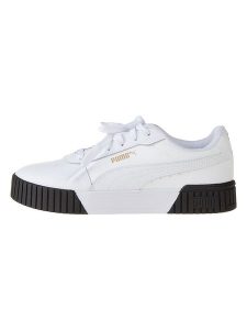 Puma Skórzane sneakersy "Carina 2.0" w kolorze biało-czarnym rozmiar: 38. Białe trampki Puma, bez wzorów, z materiału, bez zapięcia. Za 131,12 zł.