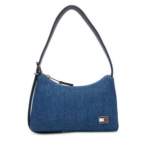 Torebka Tommy Jeans. Niebieskie torebki klasyczne Tommy Jeans, bez wzorów, z denimu, bez dodatków. Za 439,99 zł.